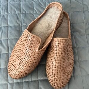 Sols brand leather women’s slides size 8, new